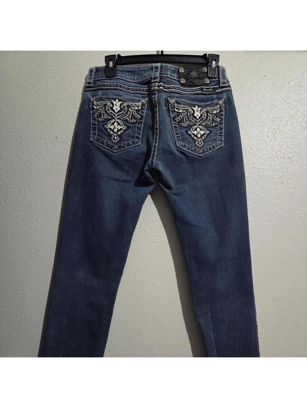 Miss Me Women's Blue and Navy Jeans - Picture 2 of 8